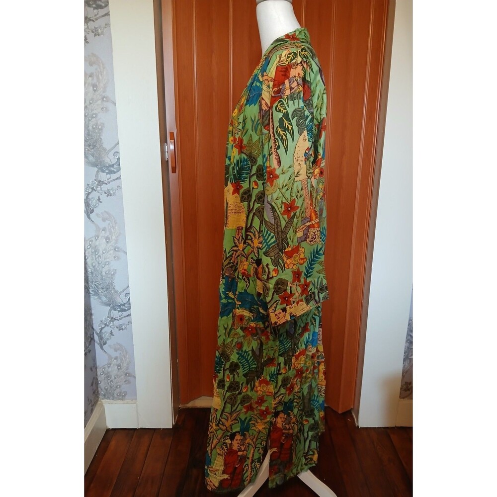 Craftluxe Kimono Robe Frida Kahlo Tropical Print 100% Cotton NWOT - Picture 5 of 16